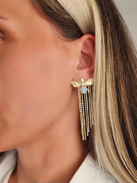 6'lı Yuvarlak Damla Baget Model Çelik Küpe seti - 3