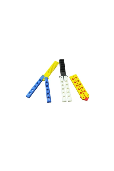 Ayver 2 ADET RENKLİ KIPIR BIÇAK TARAK MODELLİ KELEBEK STİLİNDE OYUNCAK SALLAMA STRES OYUNCAĞI - 2