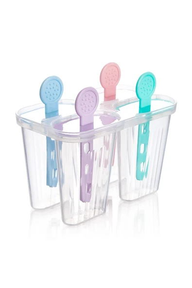 Ayver PLASTLİFE 4'LÜ RENKLİ PRATİK MEYBUZ VE DONDURMA KALIBI