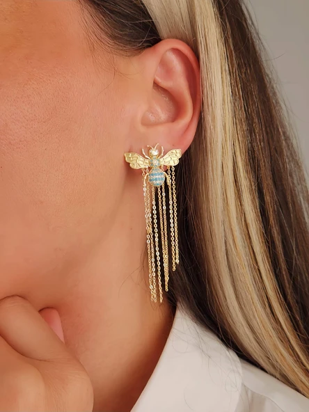 6'lı Yuvarlak Damla Baget Model Çelik Küpe seti