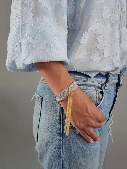 Asimetrik Dalgalı Kare Vintage Model Büyük Boy Küpe - 3