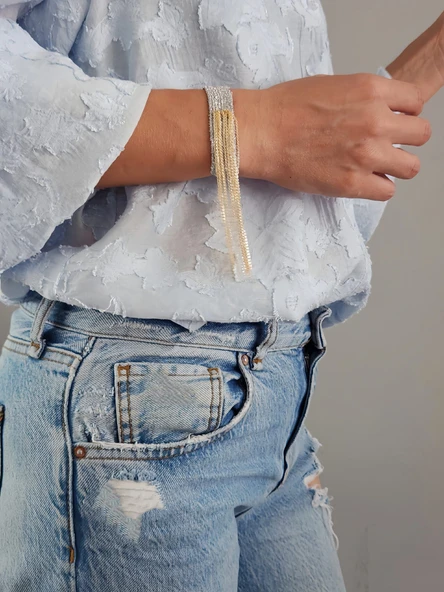 Asimetrik Dalgalı Kare Vintage Model Büyük Boy Küpe - 2