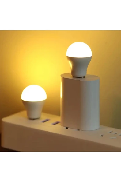 Ayver TAŞINABİLİR MİNİ USB LED SARI GÜN IŞIĞI TASARRUFLU USB KİTAP OKUMA GECE LAMBASI-MASA LAMBASI 1 ADET