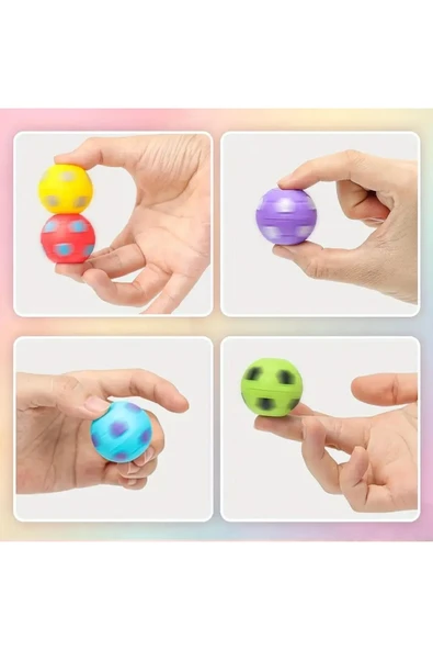 Ayver 2 ADET FUTBOL TOPU ŞEKİLLİ PLASTİK STRES ÇARKI OYUNCAK FİDGET SPINNER 2'Lİ - Resim 4