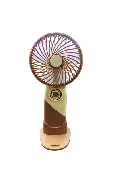 Ayver Şarjlı 3 Farklı Fan Hızında Standlı Mini El Pervanesi Masa Vantilatör El Fanı - 2