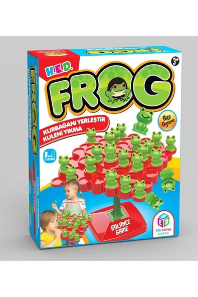 Ayver FROG BALANCE/KURBAĞA DENGE OYUNU KUTU AİLE OYUNU