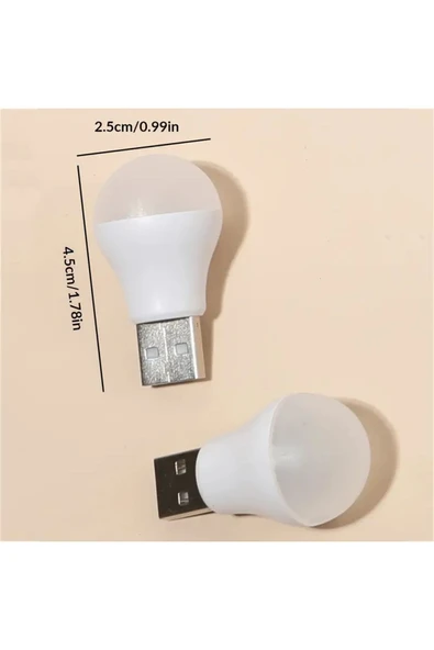 Ayver TAŞINABİLİR MİNİ USB LED SARI GÜN IŞIĞI TASARRUFLU USB KİTAP OKUMA GECE LAMBASI-MASA LAMBASI 1 ADET - 4