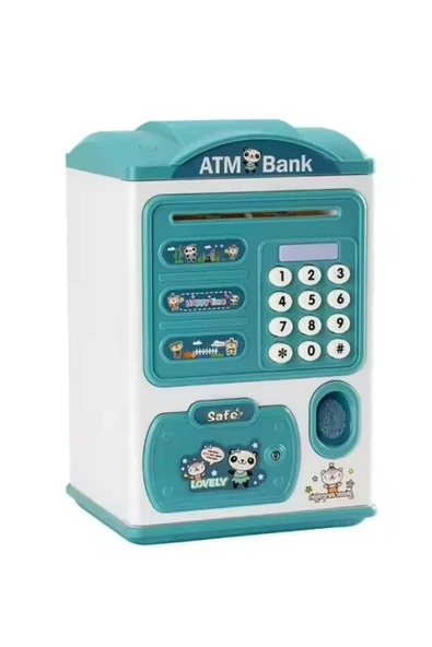 Parmaz İzi Okutmalı Pilli Atm Kumbara Mavi - 2
