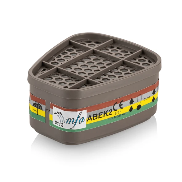 MFA 6112 ABEK2 Organik, İnorganik, Asit ve Amonyak Bayonet Gaz Filtresi 1 Çift ürün görseli
