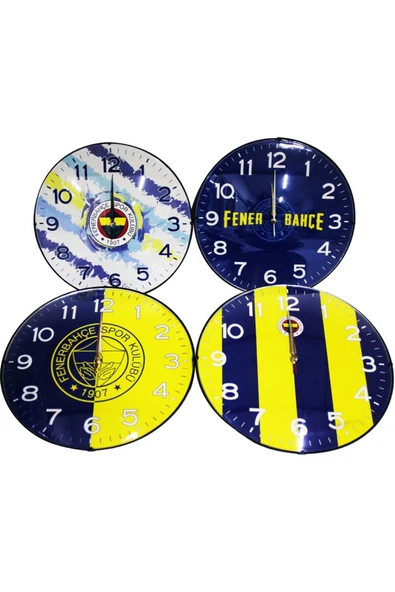 TARAFTAR SARI LACİVERT LİSANSLI DUVAR SAATİ ürün görseli 1