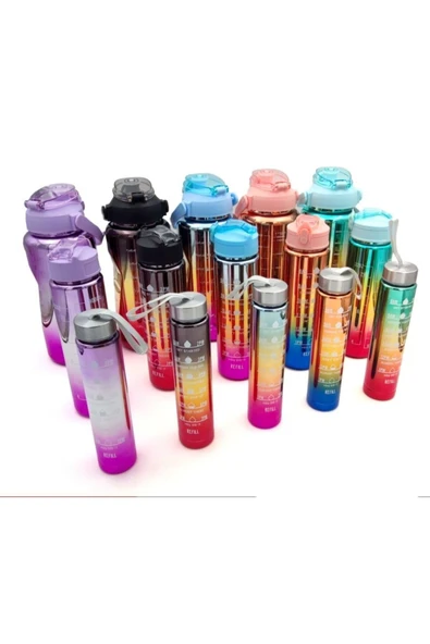 Motivasyonel Zaman Çizelgeli 3Lü Set Matara 2000 ML