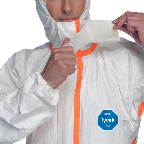 Dupont Tyvek® 800J Kapüşonlu Tek Kullanımlık Tulum - Resim 3