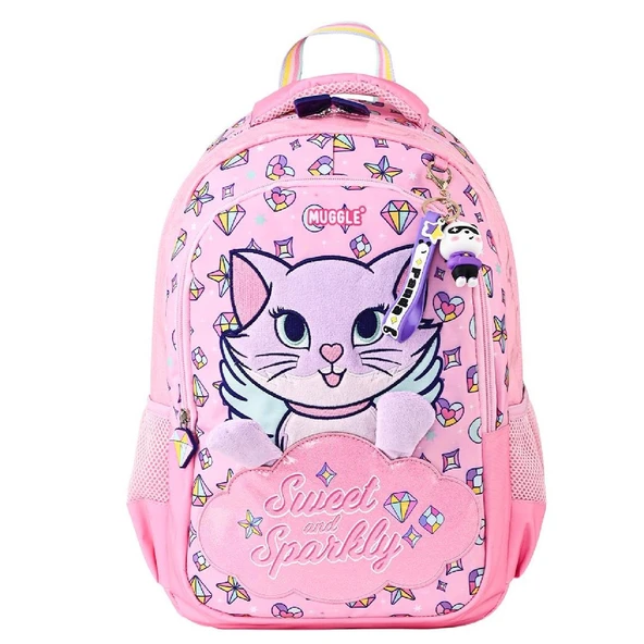 Muggle 2 Bölmeli Sweet And Sparkly Okul Sırt Çantası Pembe (MU-5796) - 1