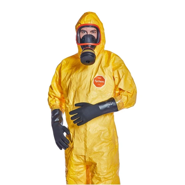 Dupont Tychem® 2000 C Fermuarlı ve Yapışkanlı Kimyasal Koruyucu Tulum - Resim 2