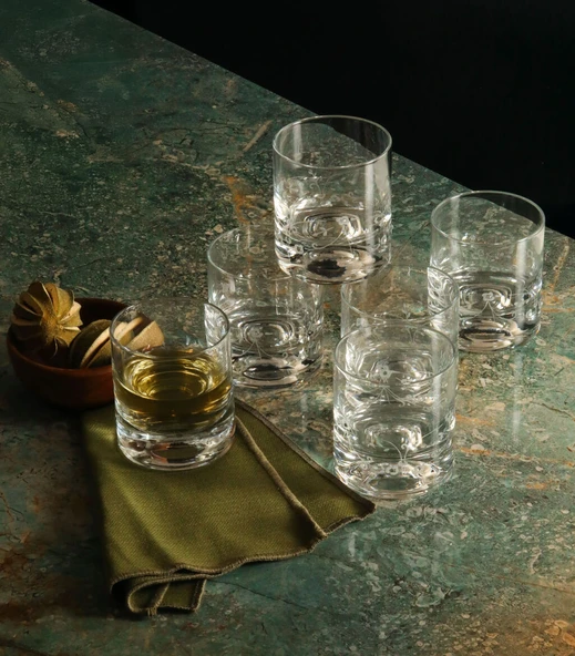 GÜRAL PORSELEN Güral Cam Taşlı 6 Lı Meşrubat Bardağı 11187 ürün görseli 1