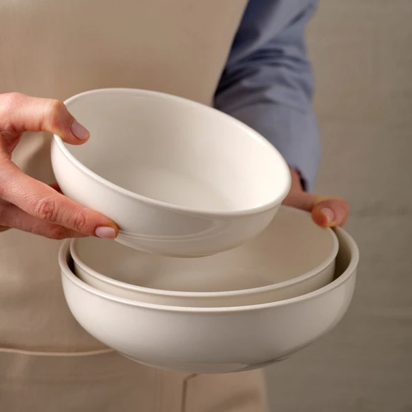 GÜRAL PORSELEN Ece 2 Adet 20 Cm Salata Kasesi ürün görseli 1