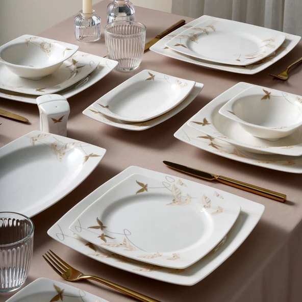 GÜRAL PORSELEN Caroline 54 Parça 12 Kişilik Yemek Takımı 6713 ürün görseli 1