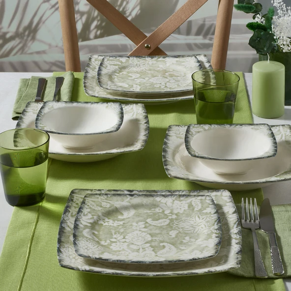 GÜRAL PORSELEN Caroline 24 Parça 6 Kişilik Yemek Takımı 2421 ürün görseli 1