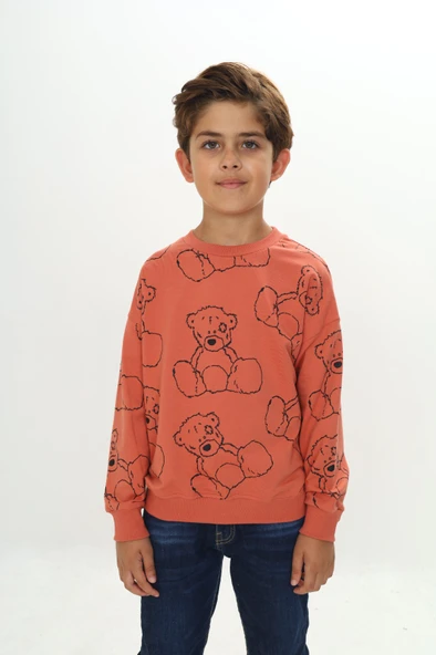 Toontoy Erkek Çocuk Komple Ayı Baskılı Sweatshirt - 2