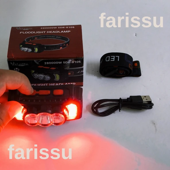 810S Şarjlı LED Kafa Lambası | 4 Modlu | Tip-C Giriş | Su Geçirmez | XPE + COB Işık | Kamp & Açık Hava Kullanımı - 8