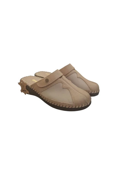 Esem 3523 Vizon Hakiki Deri Kadın Sabo Terlik - Resim 3