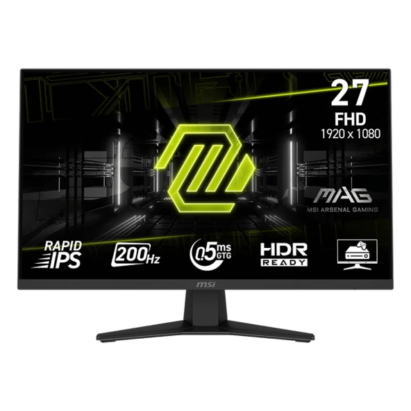 MSI MAG 274F 27" 200Hz 0.5Ms HDMI+DP HDR FullHD Adaptive-Sync IPS Vesa Monitör ürün görseli 1
