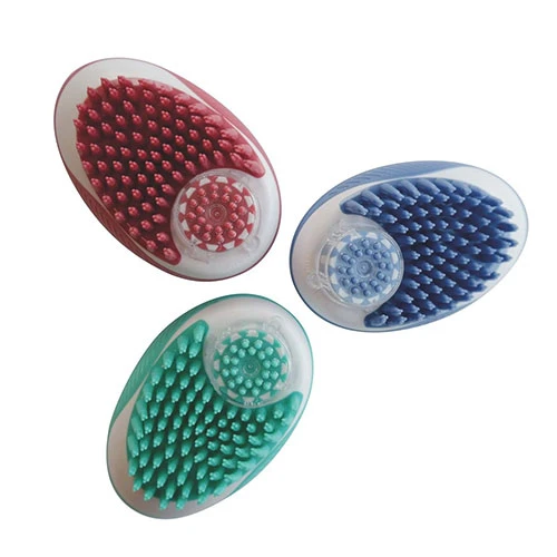 M-Pets Rubeaz Şampuan Hazneli Yıkama ve Masaj Fırçası Mavi 11,5x7,5 Cm - 2