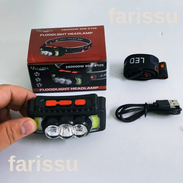 810S Şarjlı LED Kafa Lambası | 4 Modlu | Tip-C Giriş | Su Geçirmez | XPE + COB Işık | Kamp & Açık Hava Kullanımı - 5