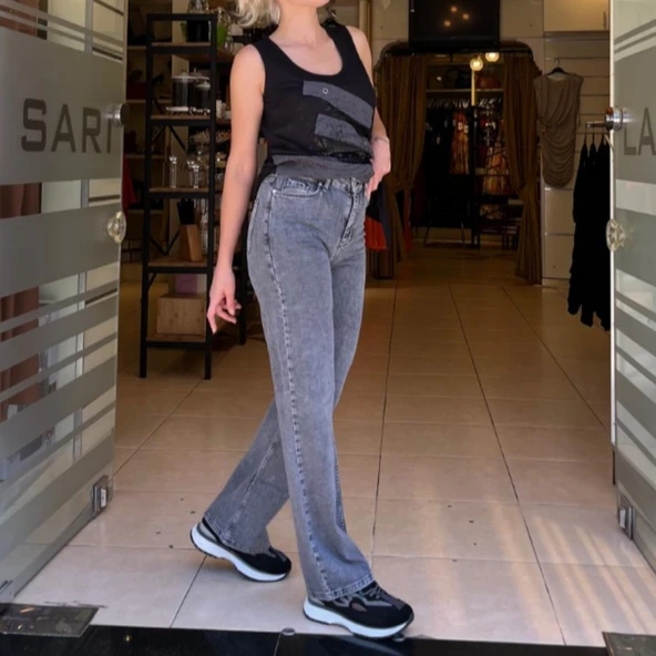 LACARİNO 6746  KOT PANTOLON K.GREY - Resim 2