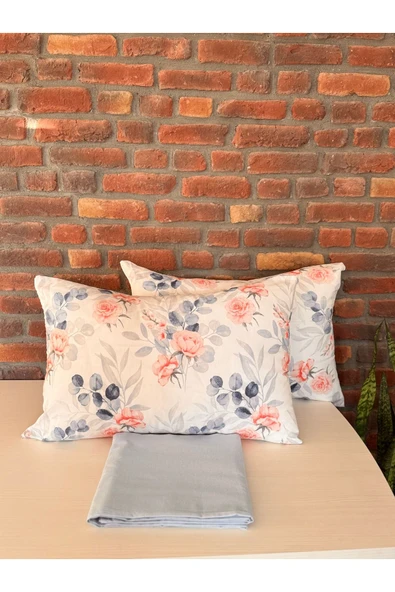 Sheri Home Tekstil Life Flowers Çift Kişilik Çarşaf Yastık Set 83 TelTY555565565688 - Resim 3