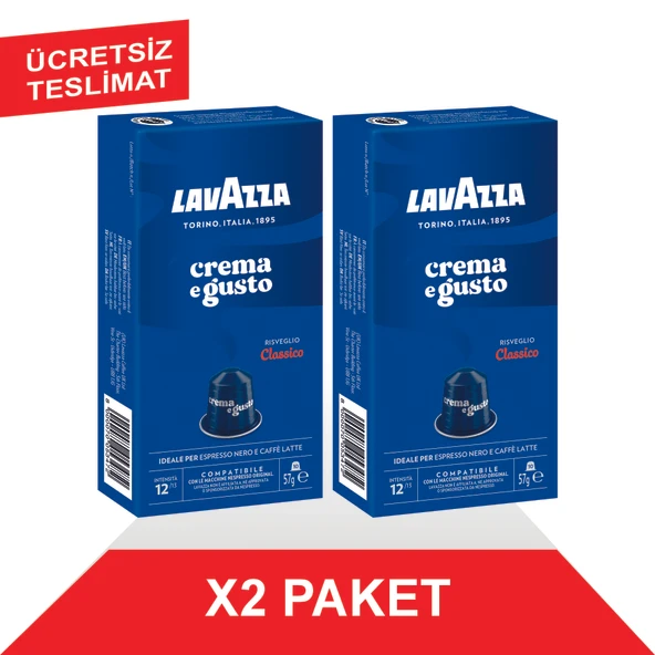 Lavazza Crema e Gusto 56gr Nespresso Uyumlu Alüminyum Kapsül x2