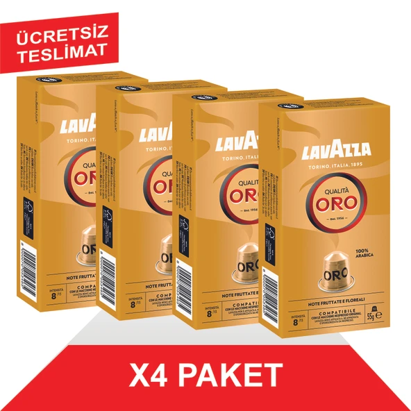 Lavazza Qualita Oro 55gr Nespresso Uyumlu Alüminyum Kapsül x4