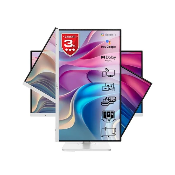 MSI 27 MODERN MD272UPSW 60HZ 4 MS 3840X2160(UHD) IPS PİVOT TYPE-C MONİTÖR - 1