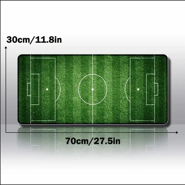70X30 CM FUTBOL SAHASI TEMALI KAYDIRMAZ TABAN SPEED YÜZEY OYUNCU MOUSE PAD GAMİNG - 5