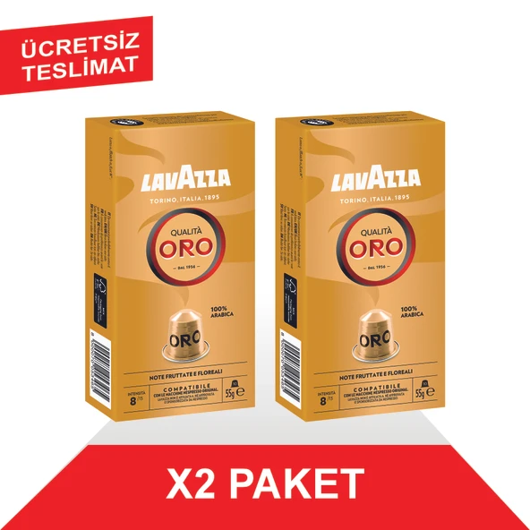 Lavazza Qualita Oro 55gr Nespresso Uyumlu Alüminyum Kapsül x2