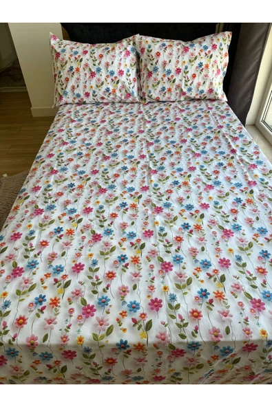 Sheri Home Kolay Ütülenir Çift Kişilik Çarşaf Yastık Set 2 Li Yastık Kılıfı Çarşafty555565565688 - Resim 2