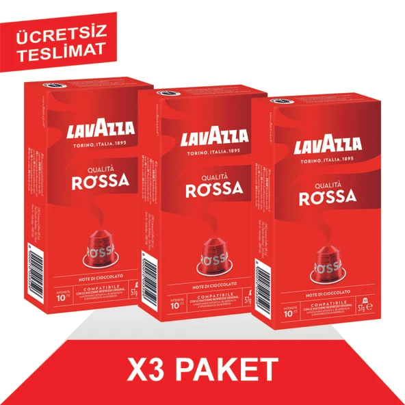 Lavazza Qualita Rossa 57gr Nespresso Uyumlu Alüminyum Kapsül x3