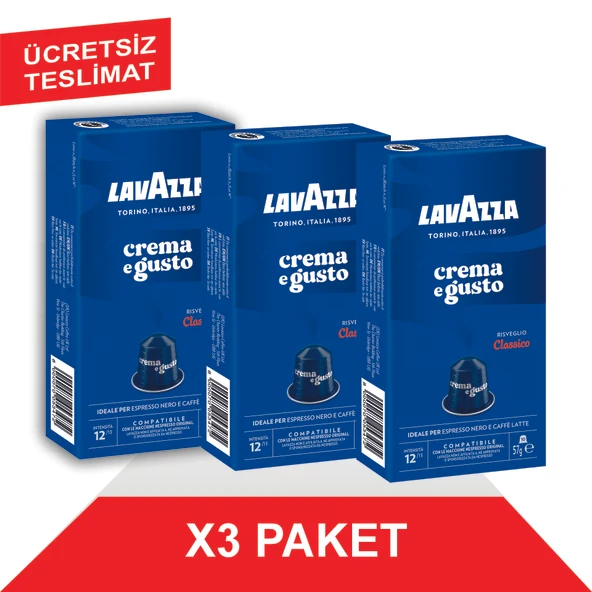 Lavazza Crema e Gusto 56gr Nespresso Uyumlu Alüminyum Kapsül x3