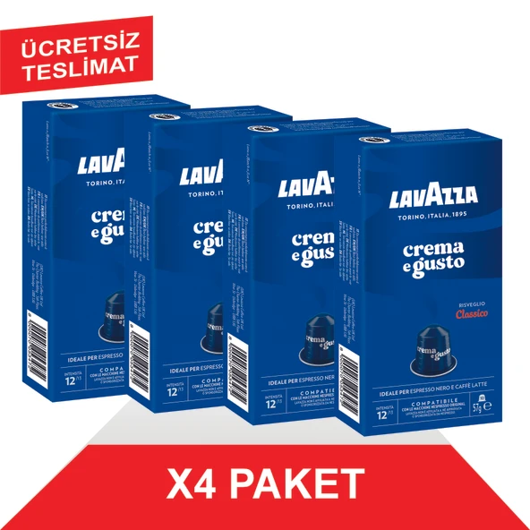 Lavazza Crema e Gusto 56gr Nespresso Uyumlu Alüminyum Kapsül x4