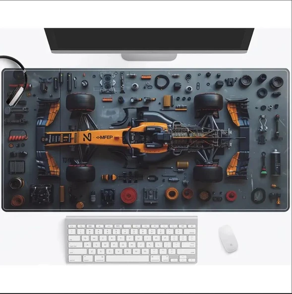 70X30 CM FORMULA YARIŞ ARABASI TASARIMI KAYDIRMAZ TABAN SPEED YÜZEY OYUNCU MOUSE PAD GAMİNG ürün görseli 1