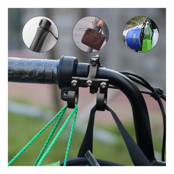 Elektrikli Bisiklet  Ve Scooter Alüminyum Gidon Eşya Taşıma Askısı - Resim 3