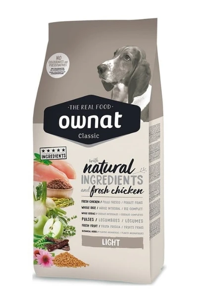 Ownat Classic Light Tavuklu 4 kg Yetişkin Köpek Maması ürün görseli