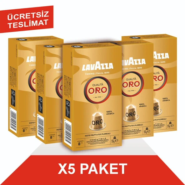 Lavazza Qualita Oro 55gr Nespresso Uyumlu Alüminyum Kapsül x5