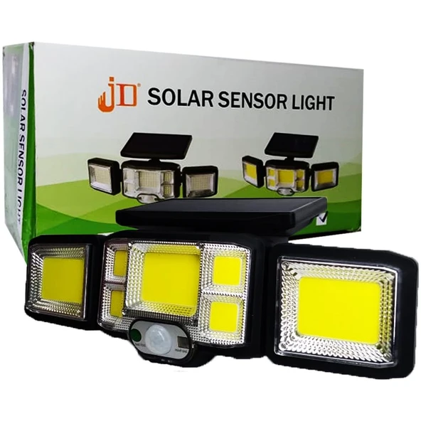 SGE TEKNOLOJİ 192 COB LED GÜNEŞ ENERJİLİ HAREKET SENSÖRLÜ KUMANDALI BAHÇE GARAJ EV AYDINLATMA LAMBASI SOLAR IŞIK - 7