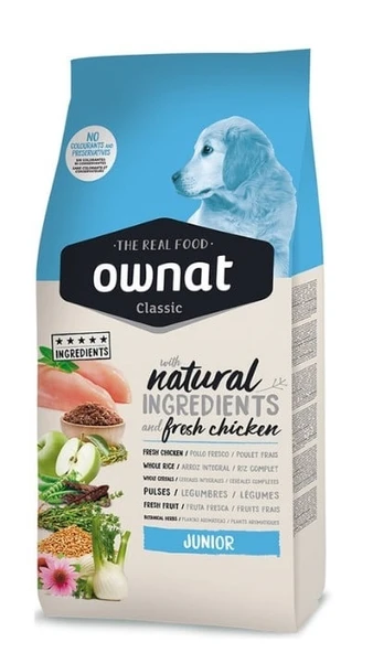 Ownat Junior Classic Tavuklu 4 kg Yavru Köpek Maması