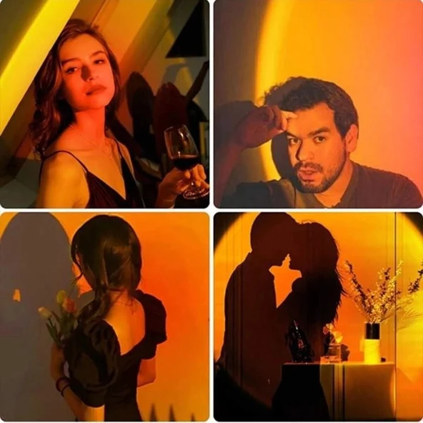 SGE TEKNOLOJİ USB LED GÜN BATIMI PROJEKTÖR LAMBASI FOTOĞRAF ÇEKİM IŞIĞI DEKORATİF IŞIK - 3