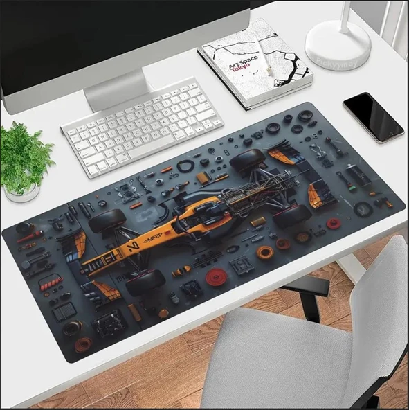 70X30 CM FORMULA YARIŞ ARABASI TASARIMI KAYDIRMAZ TABAN SPEED YÜZEY OYUNCU MOUSE PAD GAMİNG - Resim 2