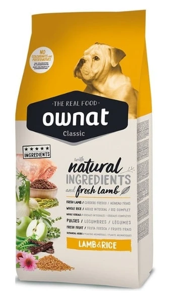 Ownat 4 kg Kuzulu&Pirinçli Classic Adult Köpek Maması - 1