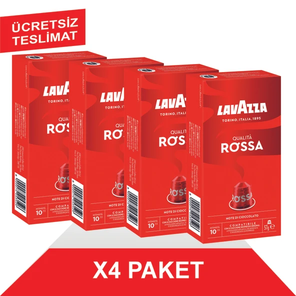Lavazza Qualita Rossa 57gr Nespresso Uyumlu Alüminyum Kapsül x4