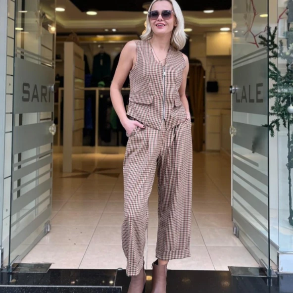 KAHVE PÖTİKARE PANTOLON - Resim 2